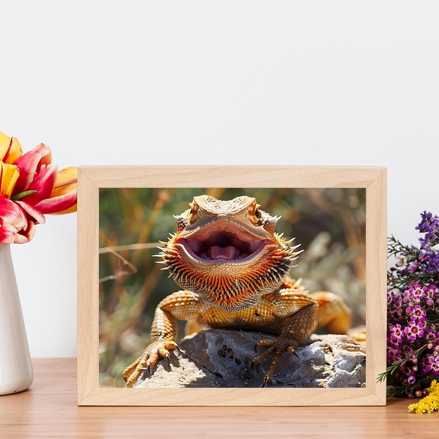 WXQZHF Cool Bearded Dragon Lizards Diamond Art Painting Full Round Drill Diamond Pictures Arts Craft for Adults 12x16 inch