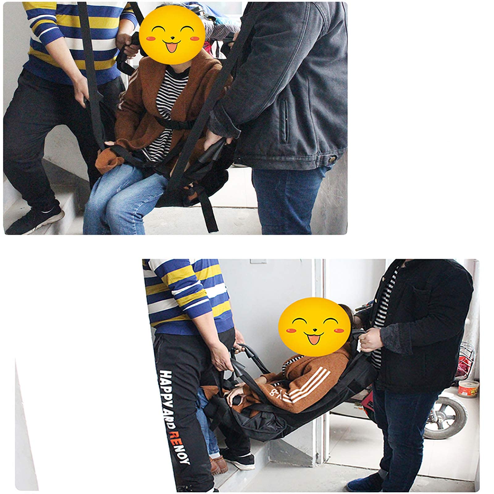 Arnés de elevación para pacientes, almohadillas protectoras para tablas de transferencia, cinturones deslizantes, arnés de elevación médica de cuerpo completo de seguridad para personas mayores y