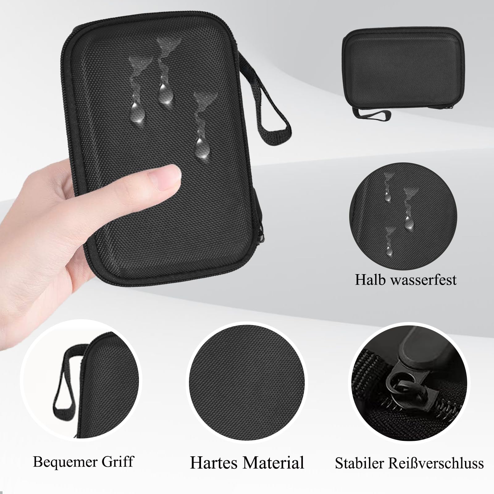 Mini Borsa per Stampante di Etichette Bluetooth Supvan, Etichettatrice Etichette Adesive Astuccio Piccolo, Custodia per stampante di etichette E10, Nelko P21/NIIMBOT D11/Pristar P15 (16×13×6 cm