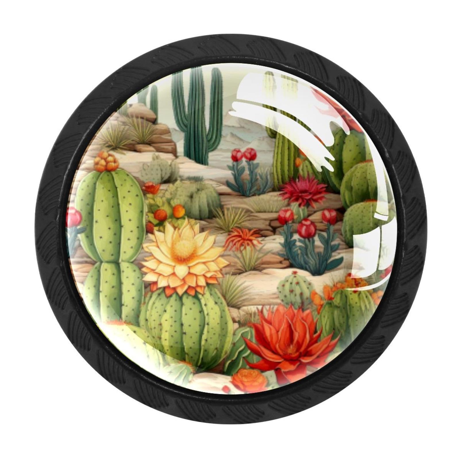 Chenzzzz Multicolored 10 4 Pack Cactus Kitchen Cabinet Knobs Drawer Knobs Door Dresser Handles For Personalized Gifts Great For Any Occasion