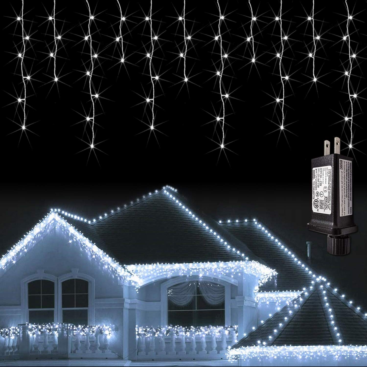 JMEXSUSS connectable icicle lights (1 pack, White)