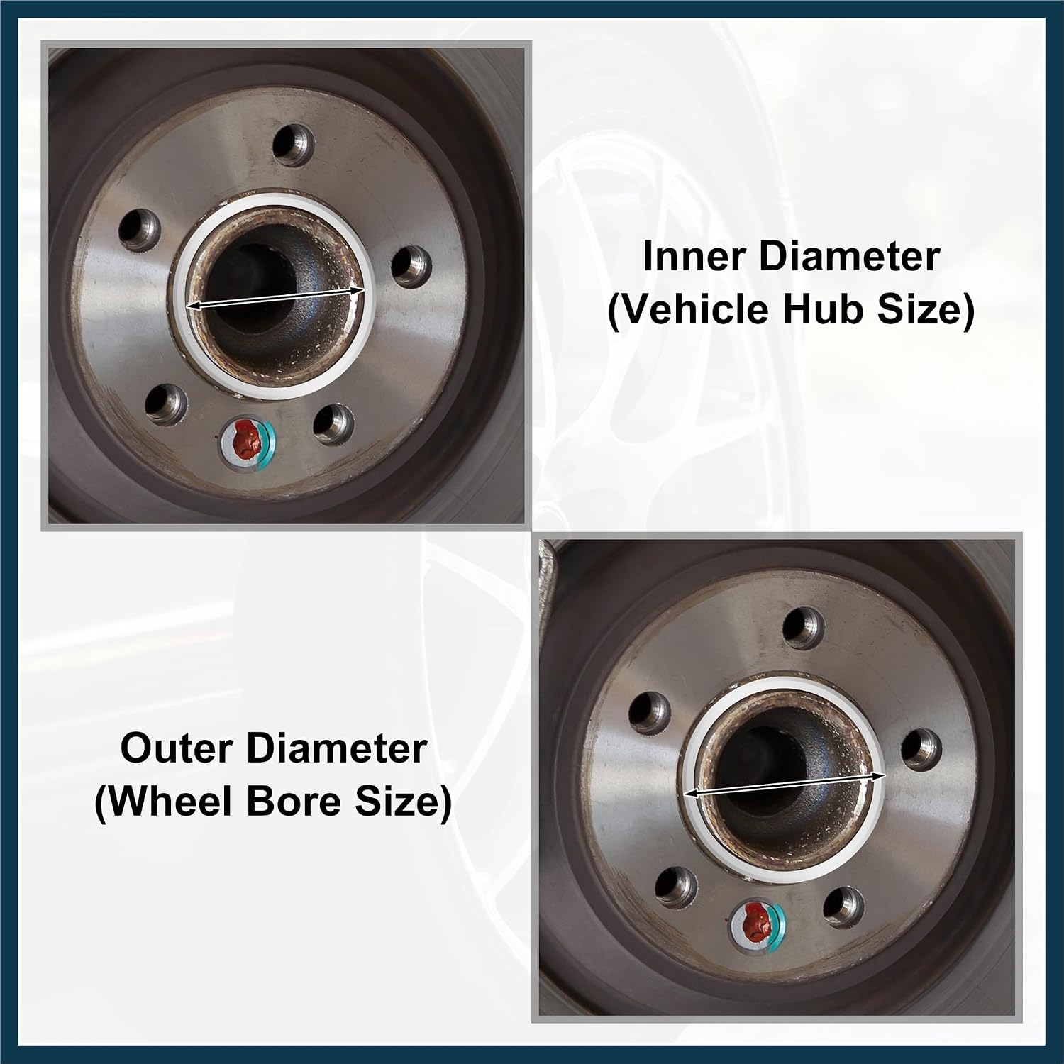 4pcs OD 112mm to ID 106mm Aluminium Alloy Car Hub Centric Rings Wheel Bore Center Spacer Automotive Parts