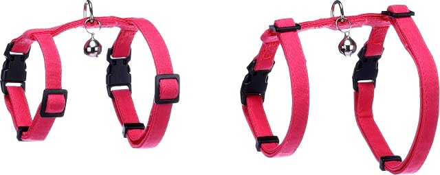 Foto 3 de 4 de Flamingo Gato Arnés con Correa Lomi Fucsia 22-36cm 27-46cm 110cm 10mm