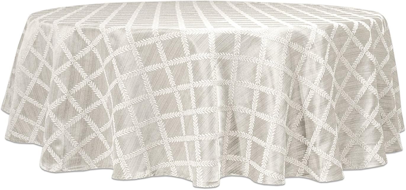 Lenox Laurel Leaf Tablecloth, White, 70" W x 144" L