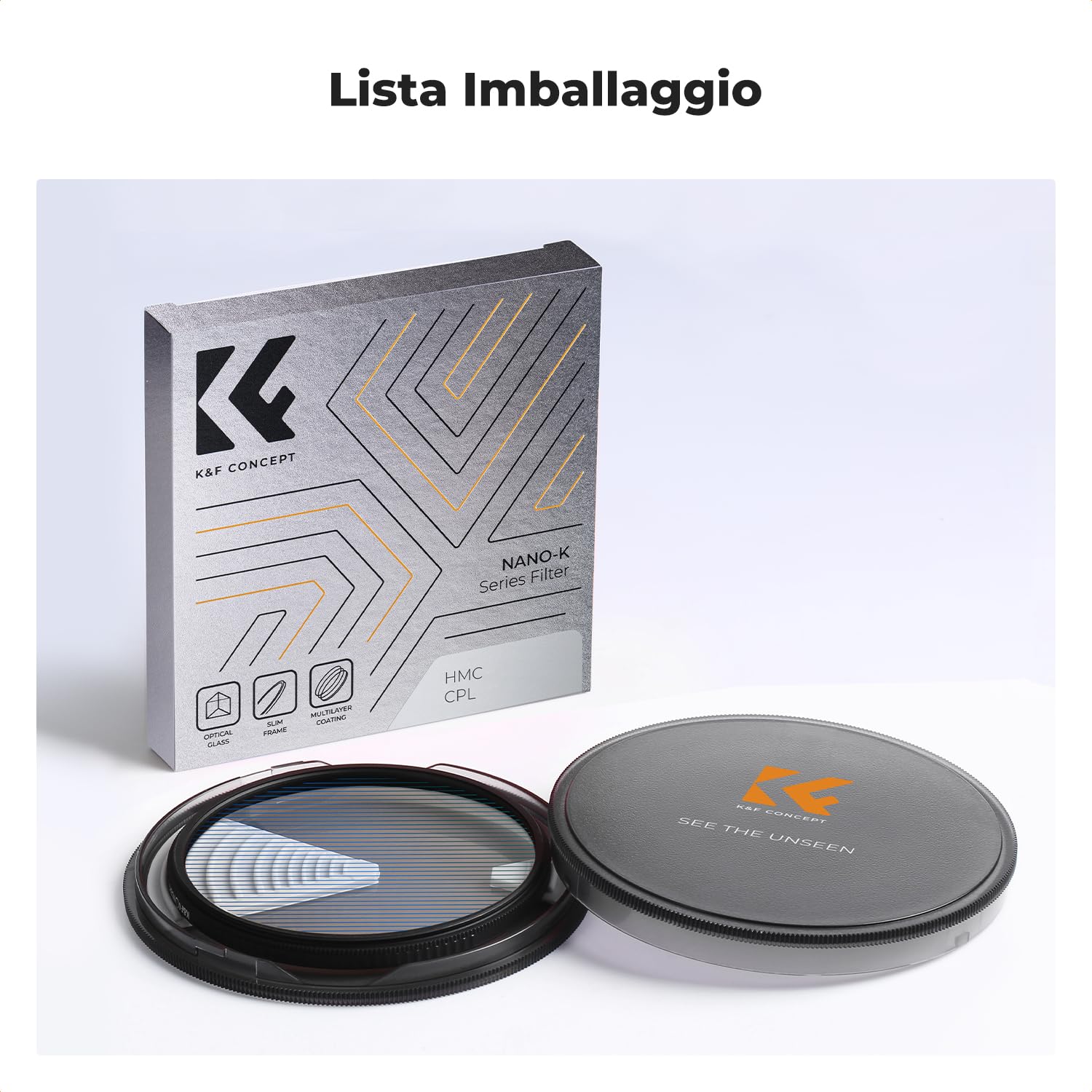 K&F CONCEPT Nano-Klear Filtro Effetto Strisce Blu, Blue Streak Filtro Anamorfico in Vetro Ottico con Nano Rivestimento con 3pcs Panno di Pulizia