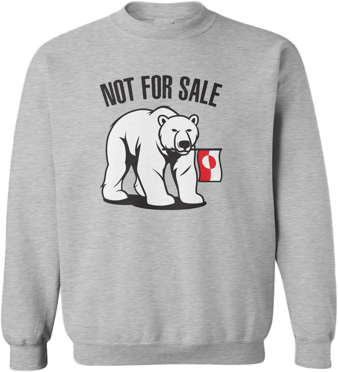 Not for Sale - Polar Bear Greenland Flag Toddler Fleece Crewneck Sweater