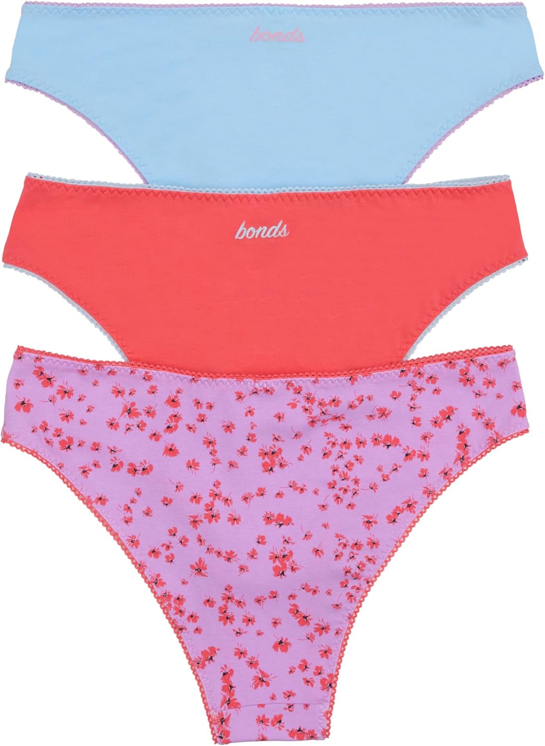 Bonds womens Picot Trim Icons Skimpy Underwear in Stretchy Cotton Blend for Women, 3-pack - Image 5