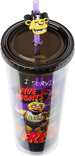 Miniatura 10 de Disney The Nightmare Before Christmas - Taza de carnaval con tapa y popote