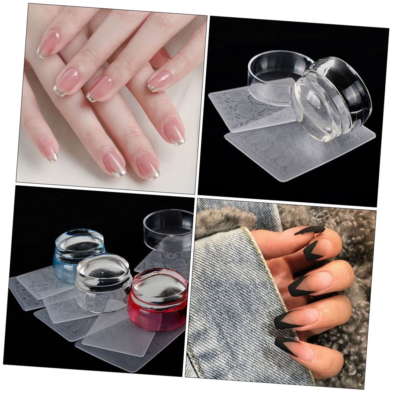 FRCOLOR 9juegos Kit De Estampado De Uñas De Plantillas De Estampado De Arte De Uñas y Estampador Casa o Salón De Belleza