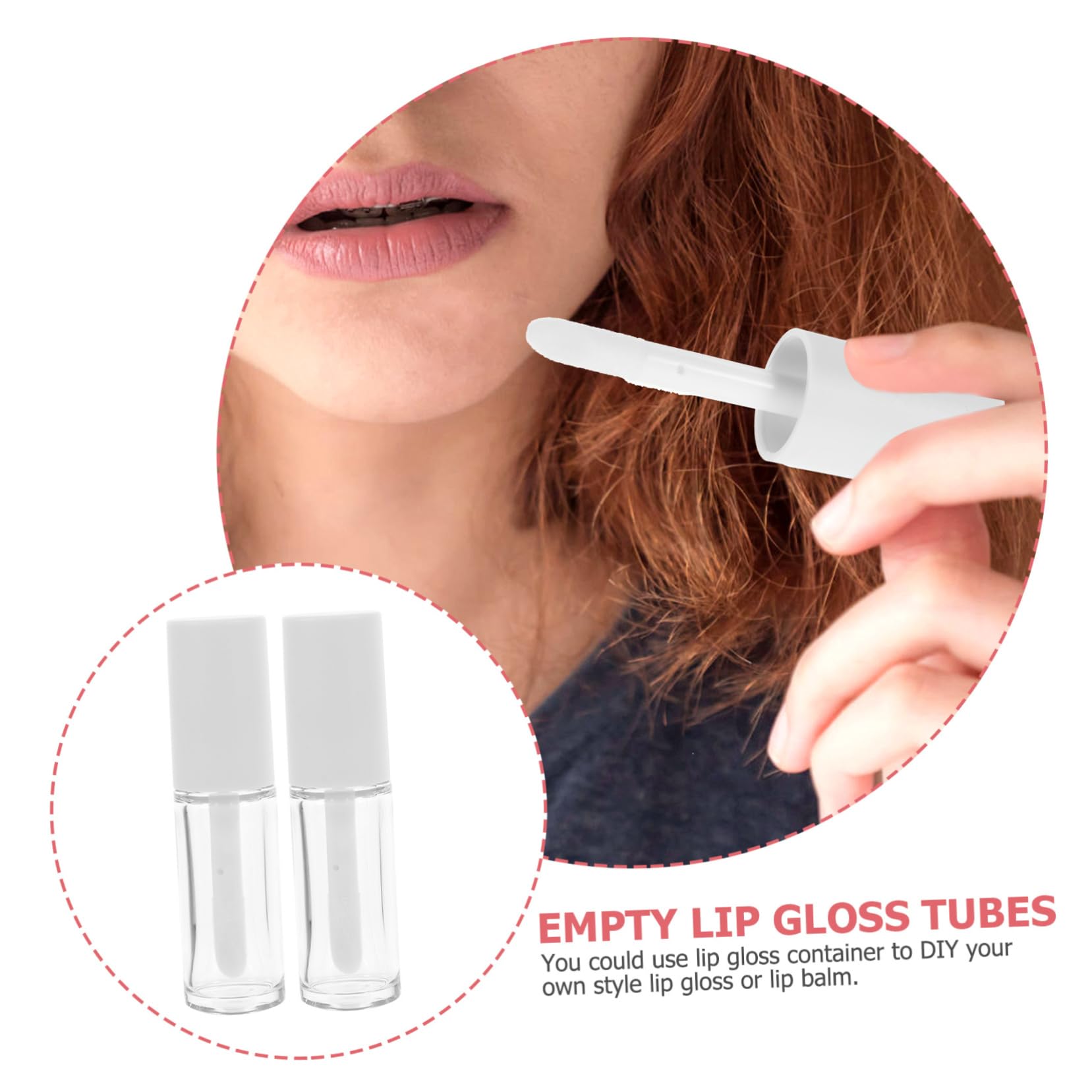 Tubi per Lucidalabbra 10ml Petg con Bacchetta 15 Pezzi | Bianco, Chiusura Ermetica Anti-perdita, Portatile e Ricaricabile, per Viaggio e Fai da Te