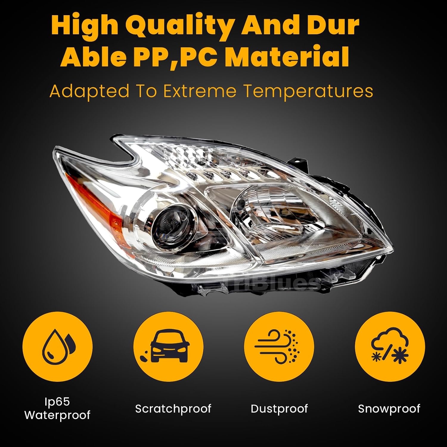 Headlights Replacement for Toyota Prius 2010 2011 2012 2013 2014 2015, Headlight Clear Lens Left Driver Side Front Head Light Headlamp Replacement for Toyota Prius 2010-2015