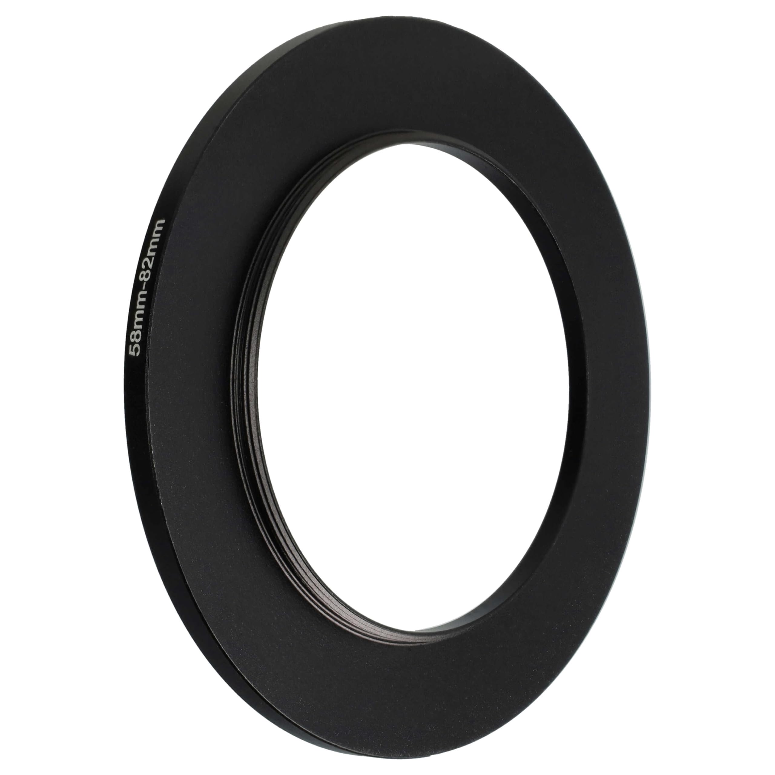 vhbw Step-down-ring adapter van 58 mm naar 48 mm voor cameralens - filteradapter, metaal, zwart