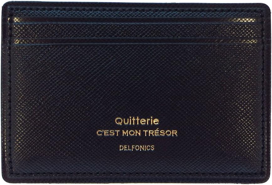 [DELFONICS] Quitterie Pass Case Card case 2 Pockets 500224 Black