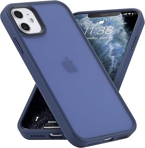 Miniatura 1 de Yriklso Funda para iPhone 11, funda a prueba de golpes, protección contra caídas de grado militar, carcasa protectora rígida delgada translúcida