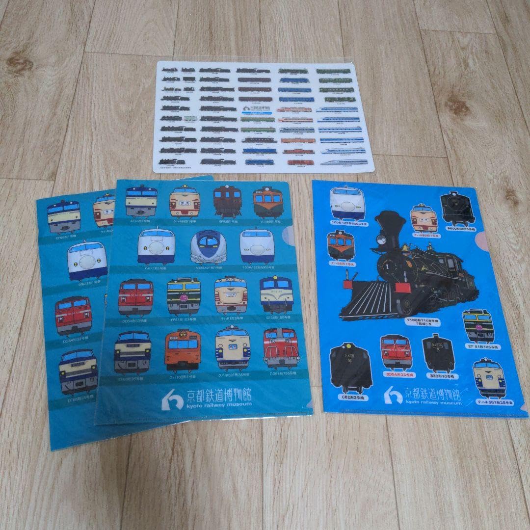 Kyoto Railway Museum Clear File Set Steam Locomotive Shinkansen