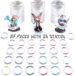 DND Condition Markers Rings 85 Pcs Status Effects Tools in 26 Conditions & Colors Dungeon and Dragon Game Accessories for RPG Tabletop Gaming