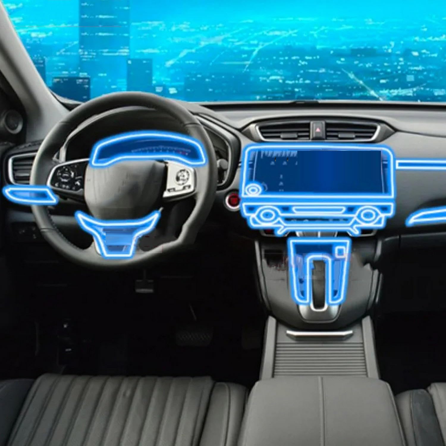 Film protecteur TPU d'écran intérieur pour Honda CRV 6th 2023 2024