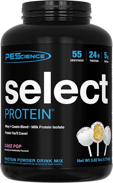 PEScience Select Low Carb Protein Powder, Cake Pop, 55 Serving, Keto Friendly and Gluten Free