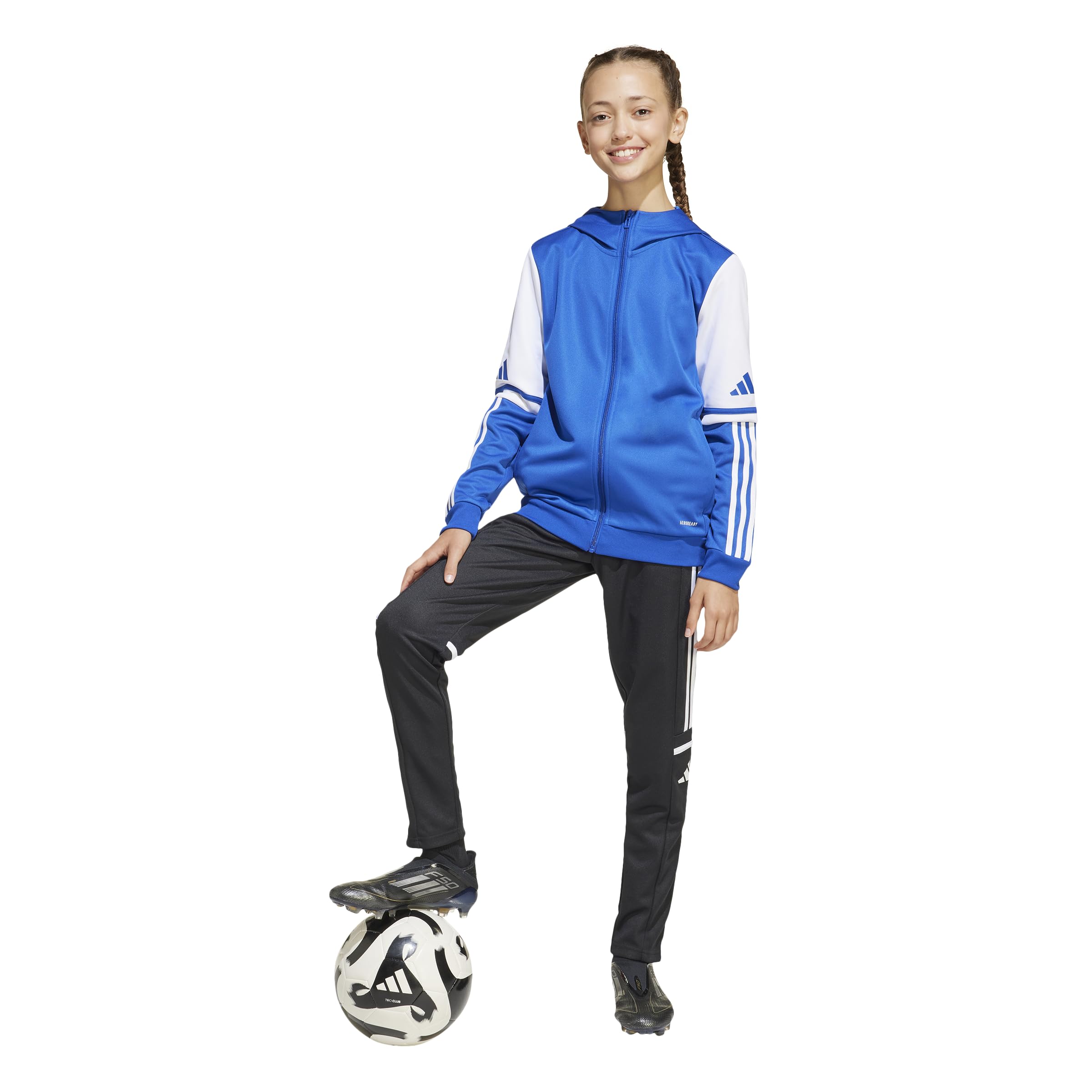 adidas Unisex Kids Squadra25 Hoody Kids Sweatshirt, team royal blue/white, 15-16 Years