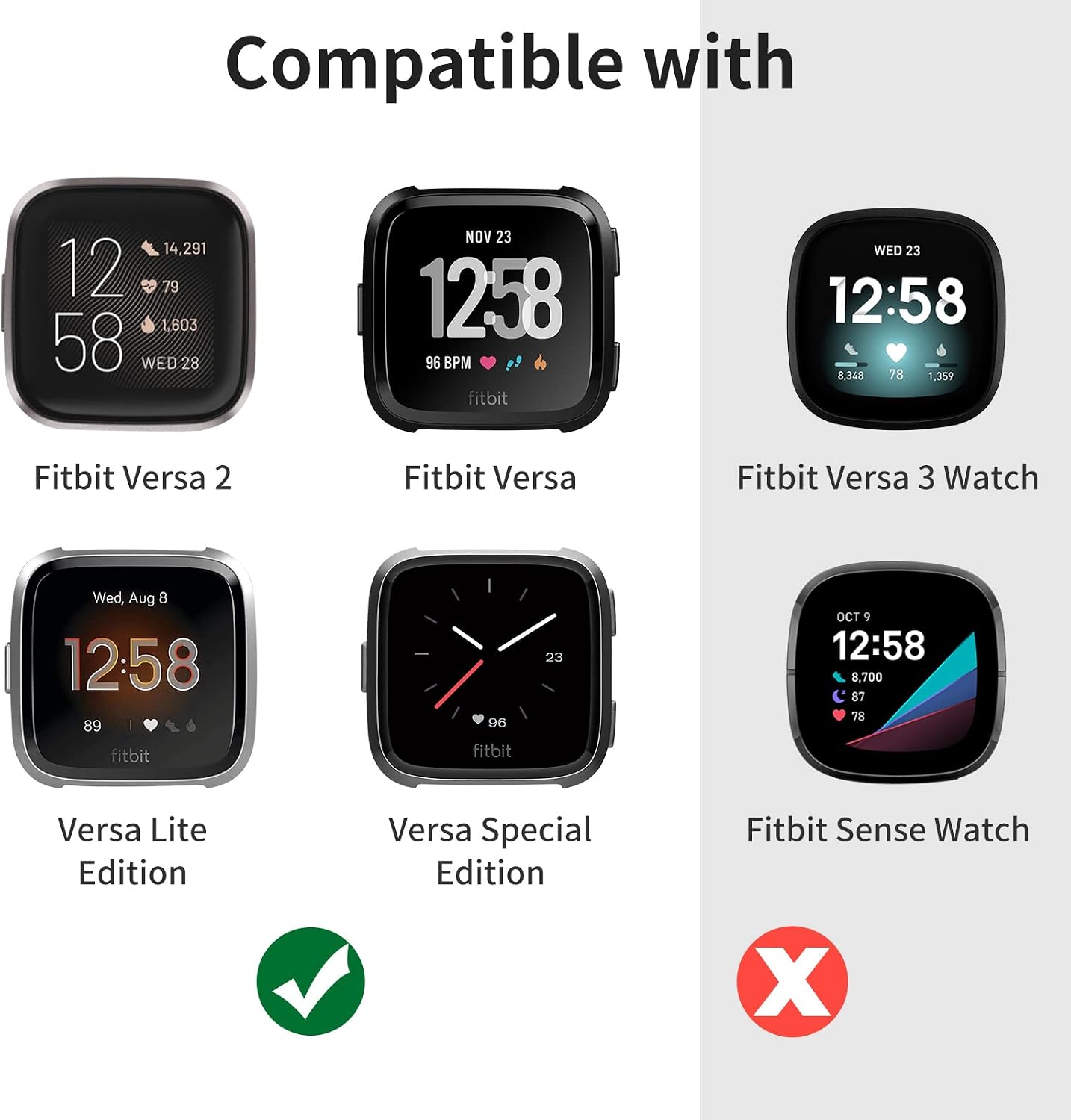 CAGOS Bracelet Compatible with Fitbit Versa 2 Band/Fitbit Versa Bands Women Girls, Handmade Beaded Elastic Replacement Bands Pearl Straps for Fitbit Versa 2 Special Edition SmartWatch (Amber Brown)