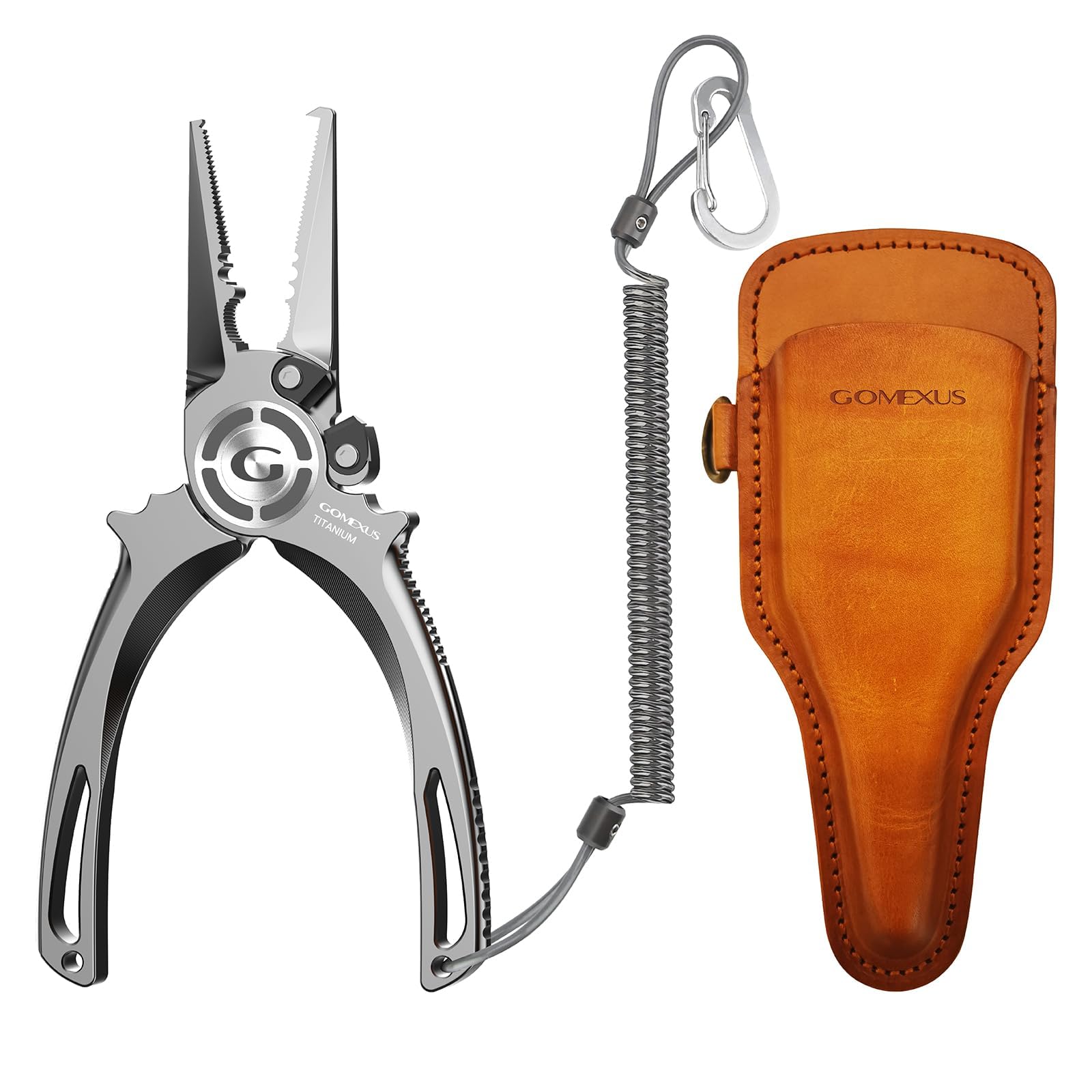 GOMEXUS 7 inch Pince de pêche et revêtement en Titane, Pince de Pêche