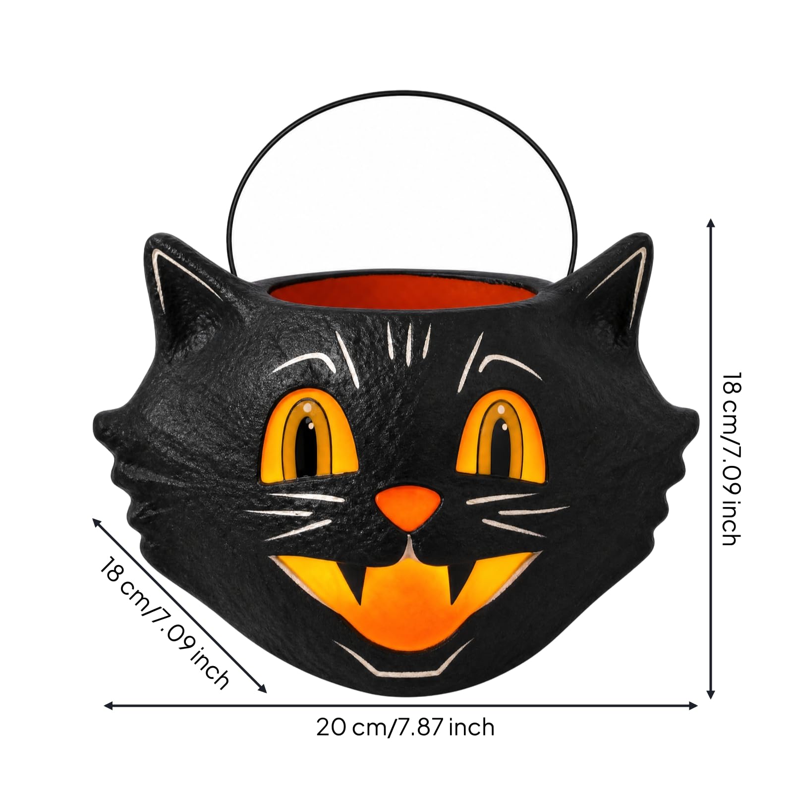 Ciotola per Caramelle a Forma di G Nero Comp Cioto Halloween retrò Statuetta Decorativa ngresso Casa