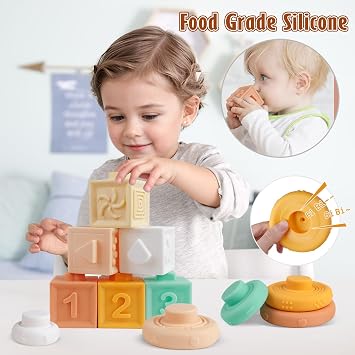 Musical Instruments Wooden for Kids 1-3 Year, Musical Toys for Toddlers 3-5 Year , Montessori Stacking Toys for Baby 6 to 12 Months, Percussion Instruments Music Toy Set for Preschool Educational