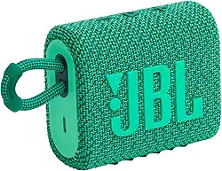 JBL Go 3 Eco - Mini alto-falante Bluetooth portátil, grande áudio e graves fortes, IP67 à prova d'água e poeira, 5 horas de reprodução, feito em parte com materiais reciclados (verde Eco)