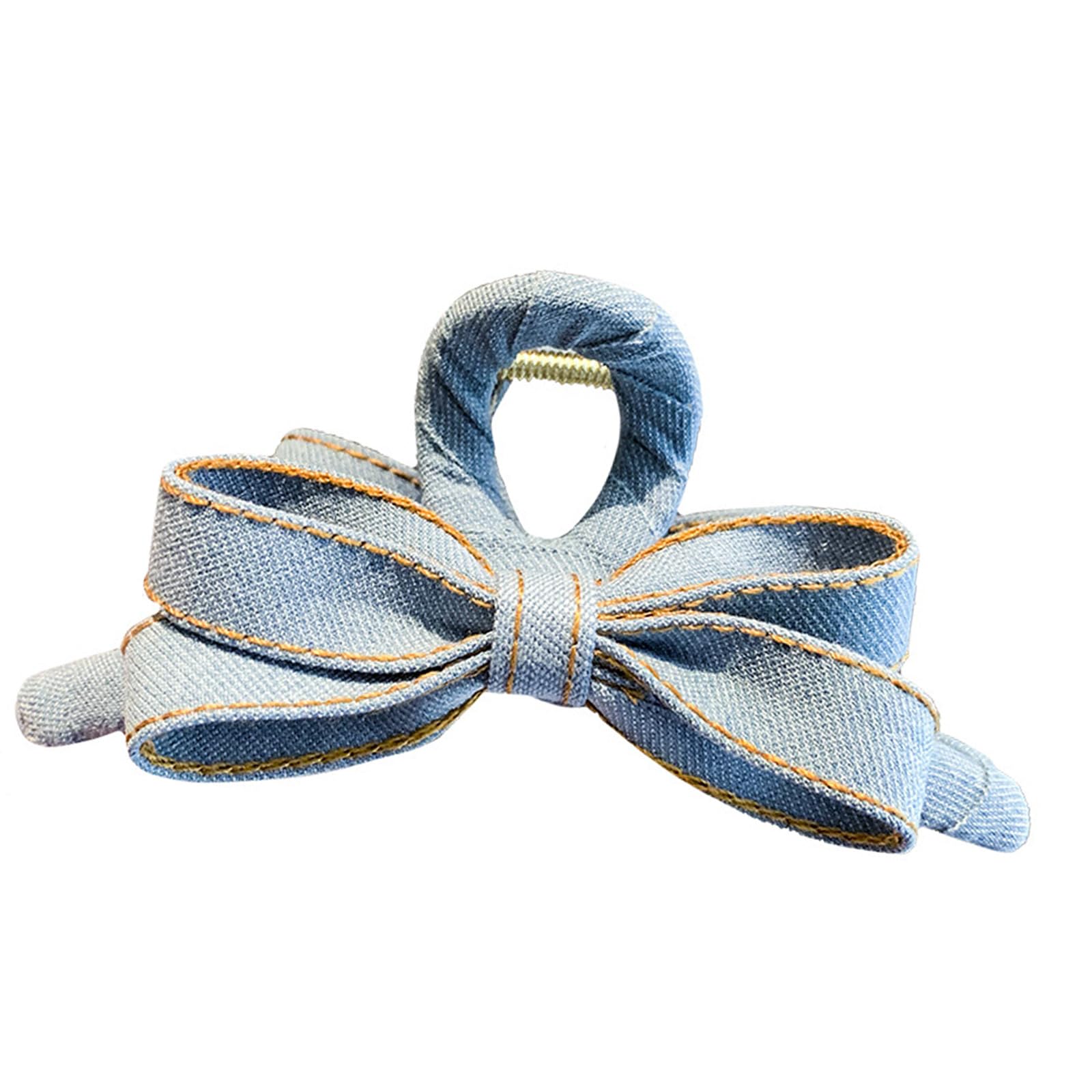 Maxtonser Fashionable Jeans Cloth Butterfly Hair Grip Clip Lovely And Functional Hair Styling Tool Hairpin For Daily Use 12.5cm