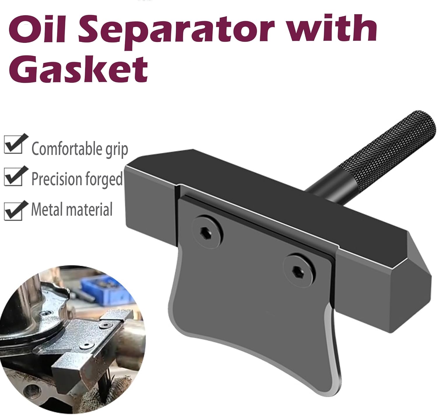 Oil Pan Separator Tool, Gasket Remover & RTV Sealant Removal Kit –Metal Scraper for Engine/Transmission Pans, Fits Most Vehicles