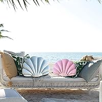 Vista 8 de YRXRUS Almohadas con forma de concha, almohada en forma de concha verde lago, almohada decorativa pequeña y linda con forma de concha marina