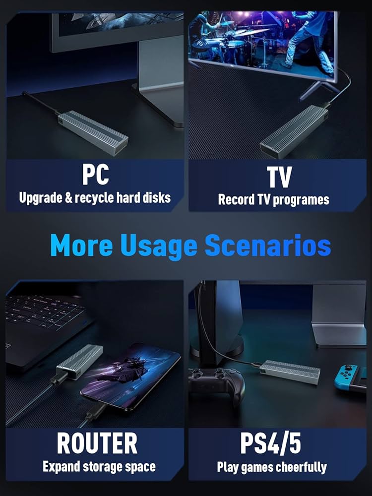 Amazon.co.jp: V VCOM M.2 NVMe SSDエンクロージャ、USB C外部