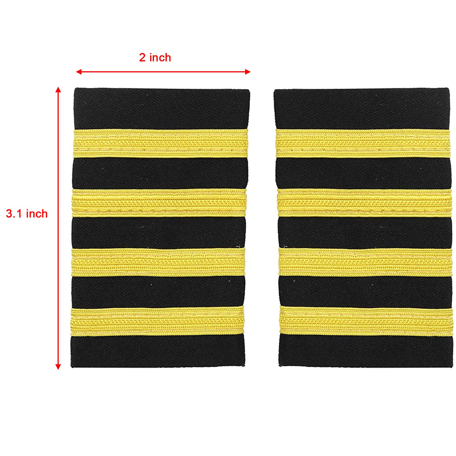 ZUYPSK Uniforme de piloto charreteras piloto tradicional aviador profesional charreteras charreteras insignia con rayas doradas