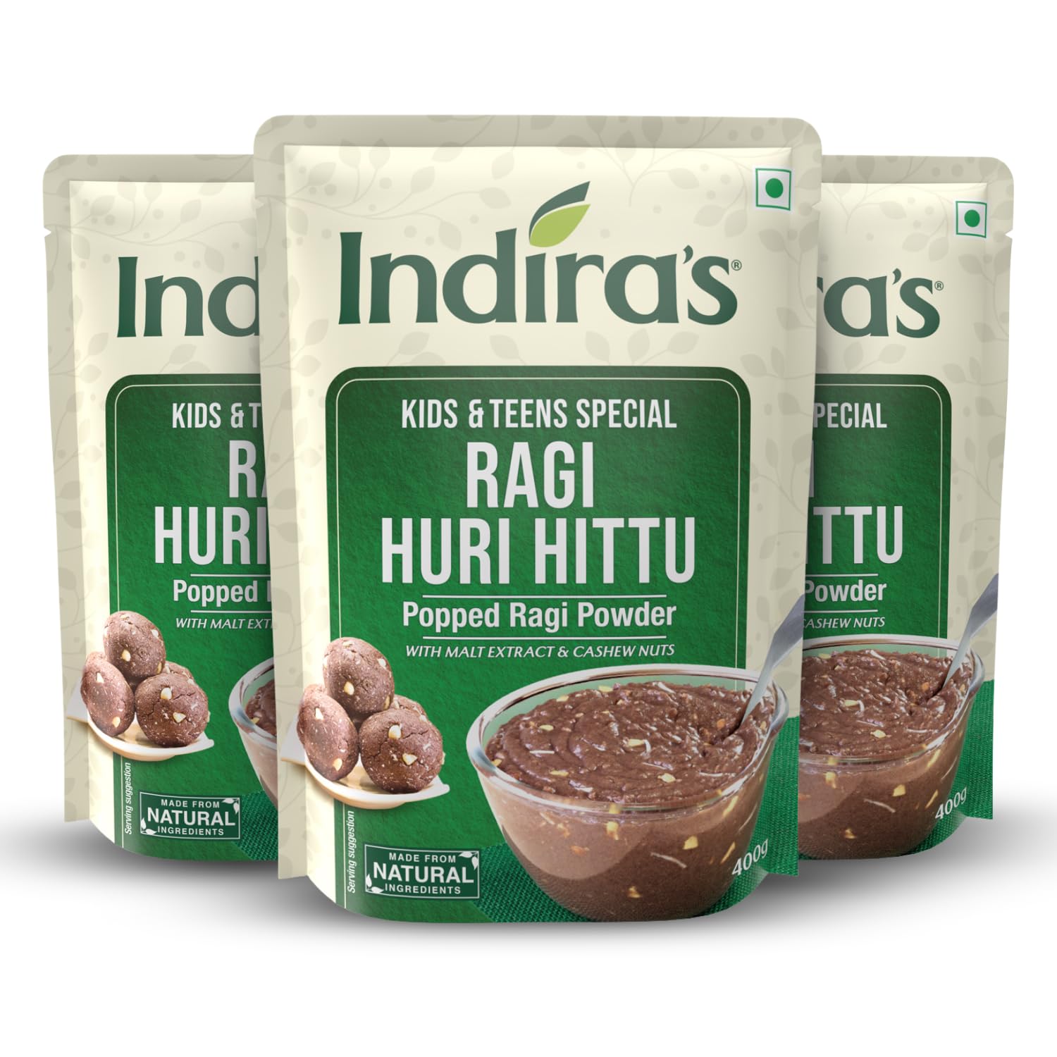 Indiras Ragi Huri Hittu Special - Teens & Kids, Popped Ragi Mix (400g, Pack of 3), Ragi Malt Mix, Instant Ragi Porridge Mix, Ragi Laddu Mix with with Cashew Nuts, Malt Extracts & Spices (B08HLVTB4Q) Amazon Price History, Amazon Price Tracker
