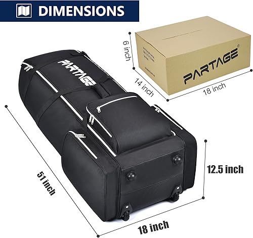 Miniatura 5 de Partage Golf Travel Bag with Wheels,Golf Travel Case for Airlines, 600D Heavy Duty Oxford