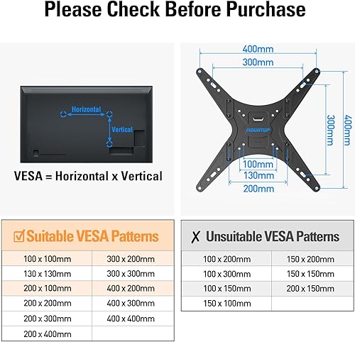 Miniatura 3 de MOUNTUP MU0047 - Soporte de pared para TV de brazo largo para la mayoría de televisores de 26 a 65 pulgadas, soportes de TV de esquina con brazo de