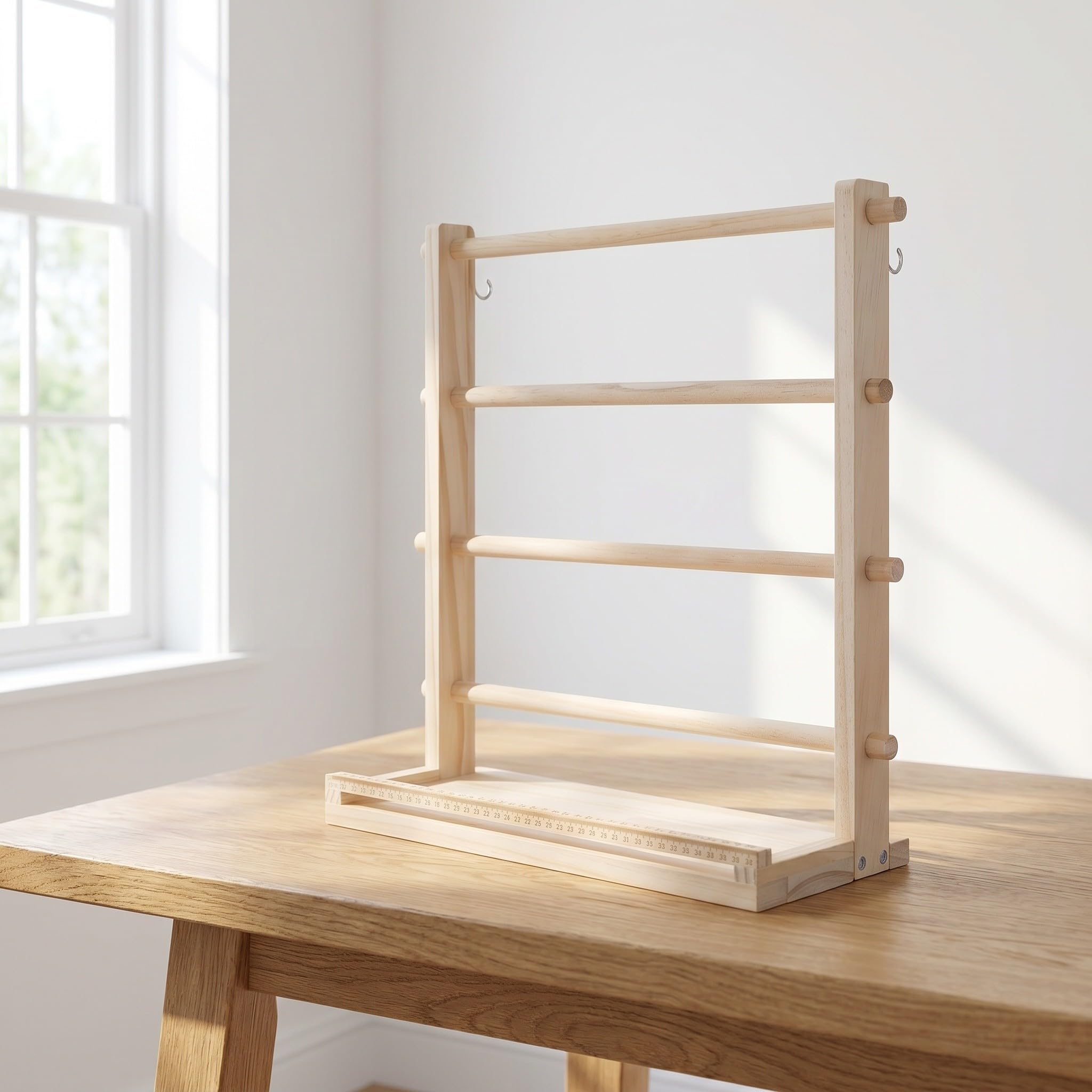 GALPADA Organizzatore in Legno per Nastri a 4 Livelli, Beige