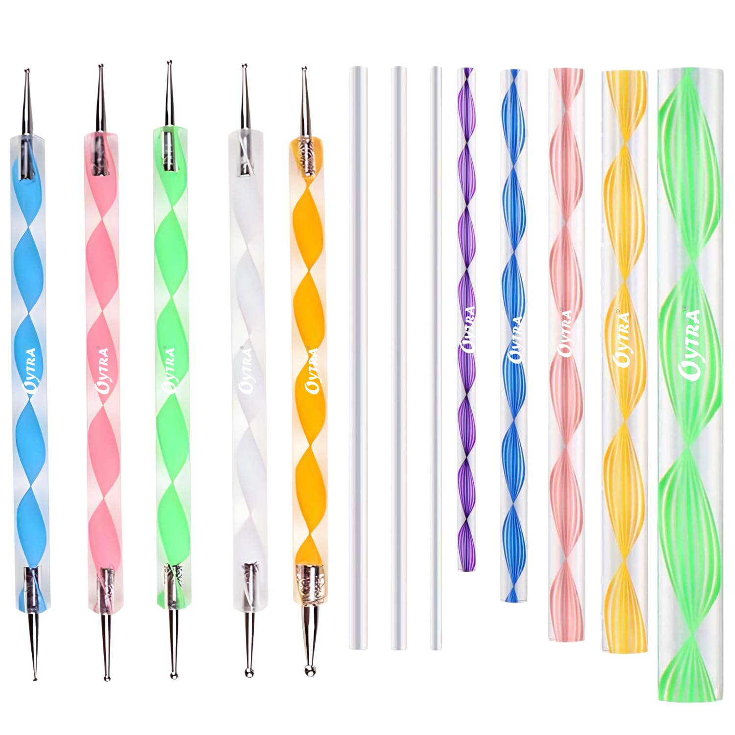 Oytra 13 Piece Mandala and Acrylic Dotting Tool Set Embossing Stylus for Pottery Ceramic and Polymer Clay (Multicolour)-image-11