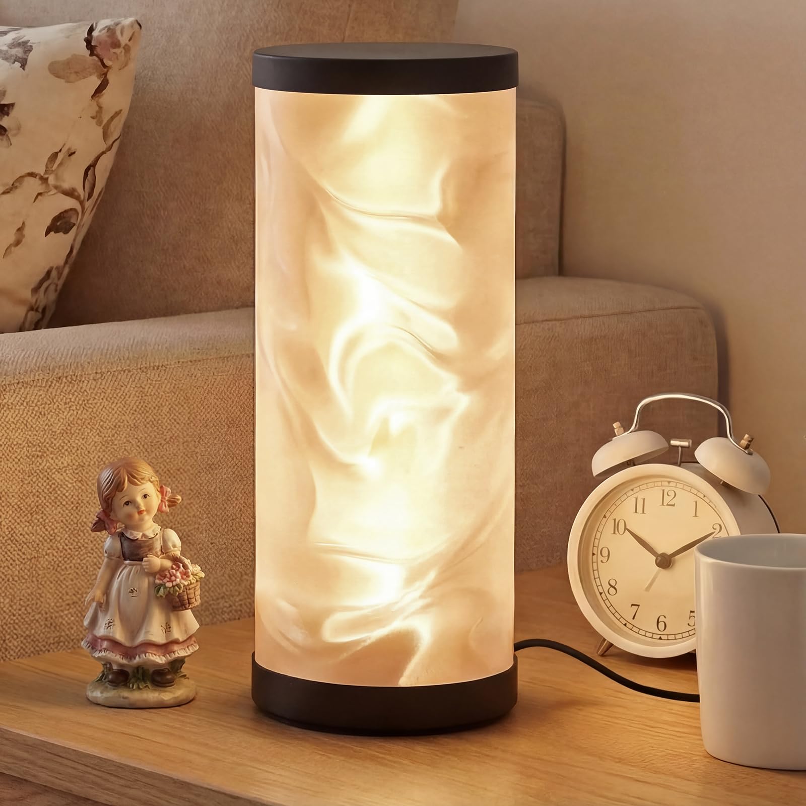 WORLD WIN Prism Glow Table Lamp - 3 Color Temperatures USB Control Bedside Lamp Dimmable Desk Light for
