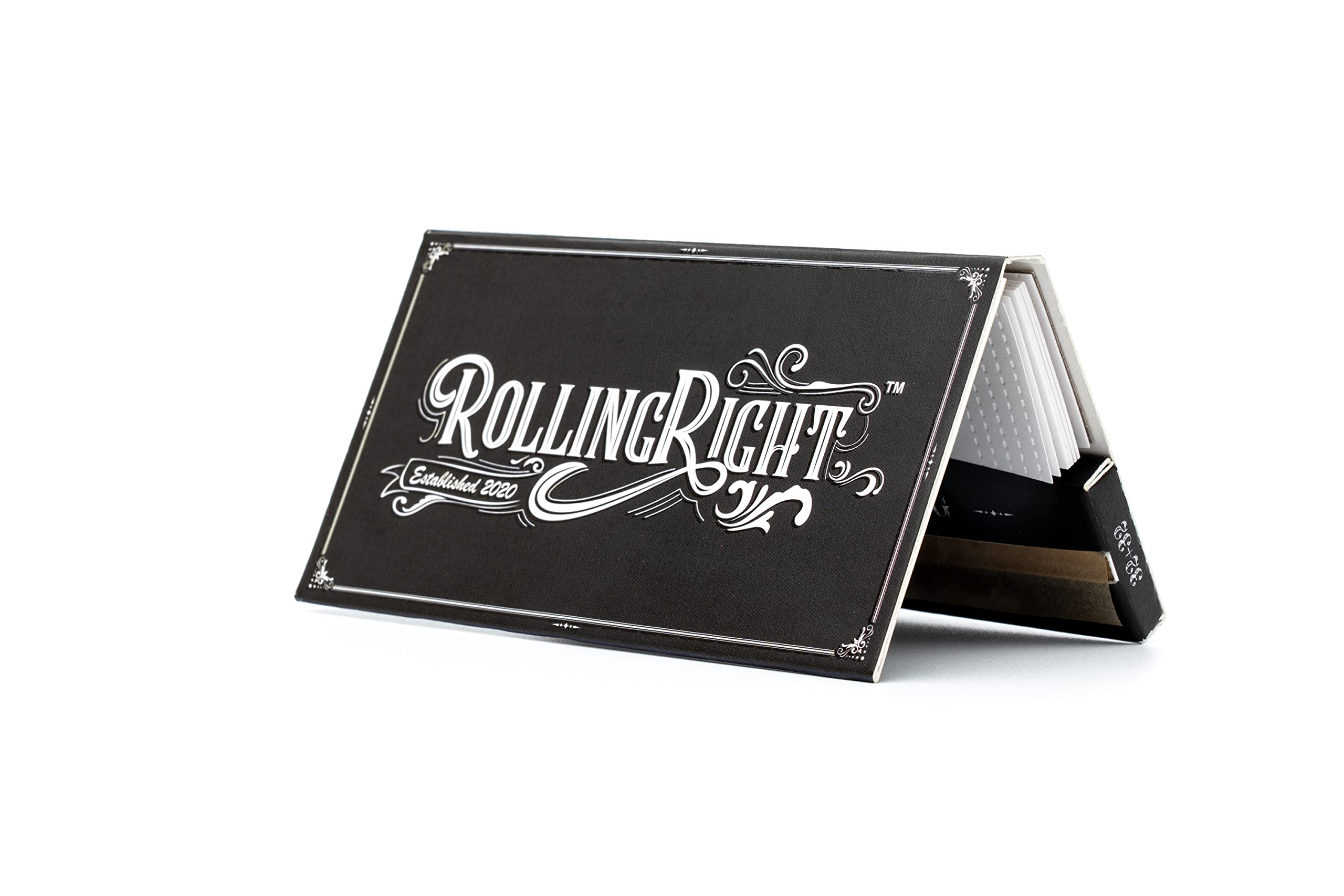 ROLLING RIGHT - THE SILVER LINING - PACK OF 3 BOOKLETS 32 LEAVES & 32 ROACHES (32+32) - ULTRA PREMIUM ROLLING PAPERS WITH ROACH PAPER BOOK/FILTER TIPS