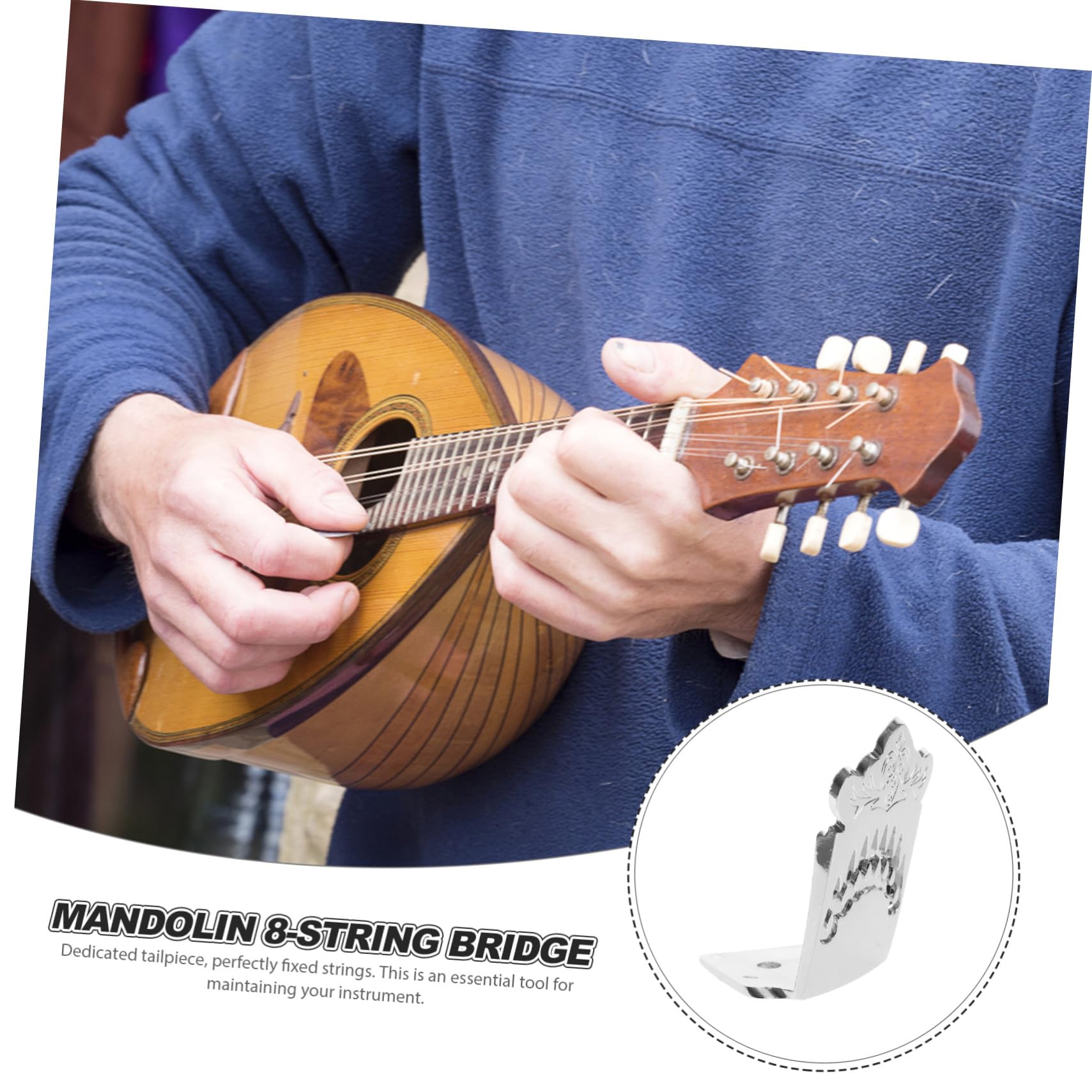 Toyvian 4 zestawy deski kreślarskiej z mantoliny, części metalowe do mandoliny, profesjonalne akcesoria do mandolin, gitary, instrumentów muzycznych, mandoliny, uchwyt strunowy z metalu, podstawa