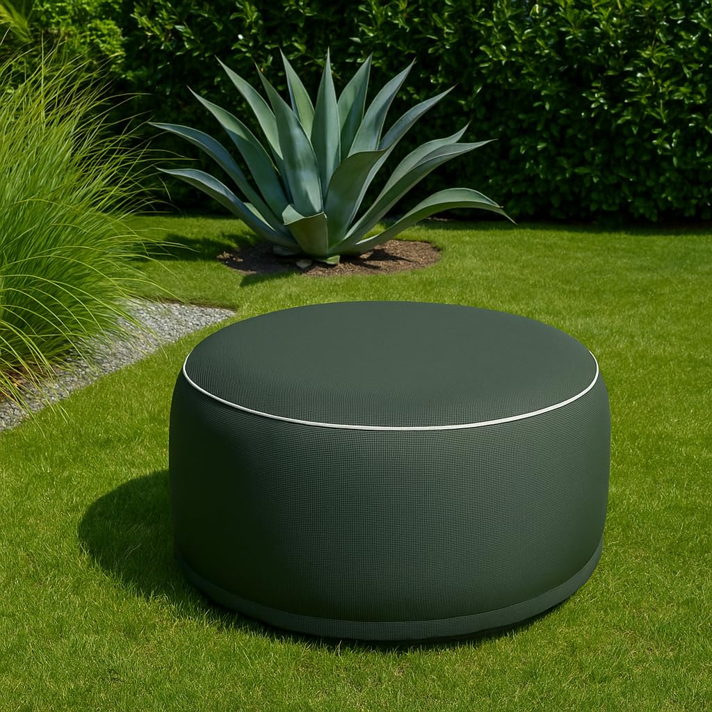 Brandsseller Puf hinchable para exteriores, 55 x 25 cm, resistente al agua y a la intemperie, para jardín, terraza, salón y playa, fácil de limpiar