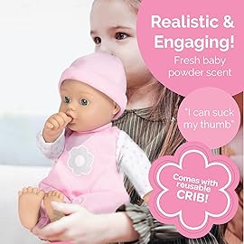 Adora Sweet Baby - 11 Soft & Cuddly Baby Doll, Realistic Features, Gentle Scent, Machine Washable, Lightweight & Easy to Hold | Adorable Playmate (Blossom)