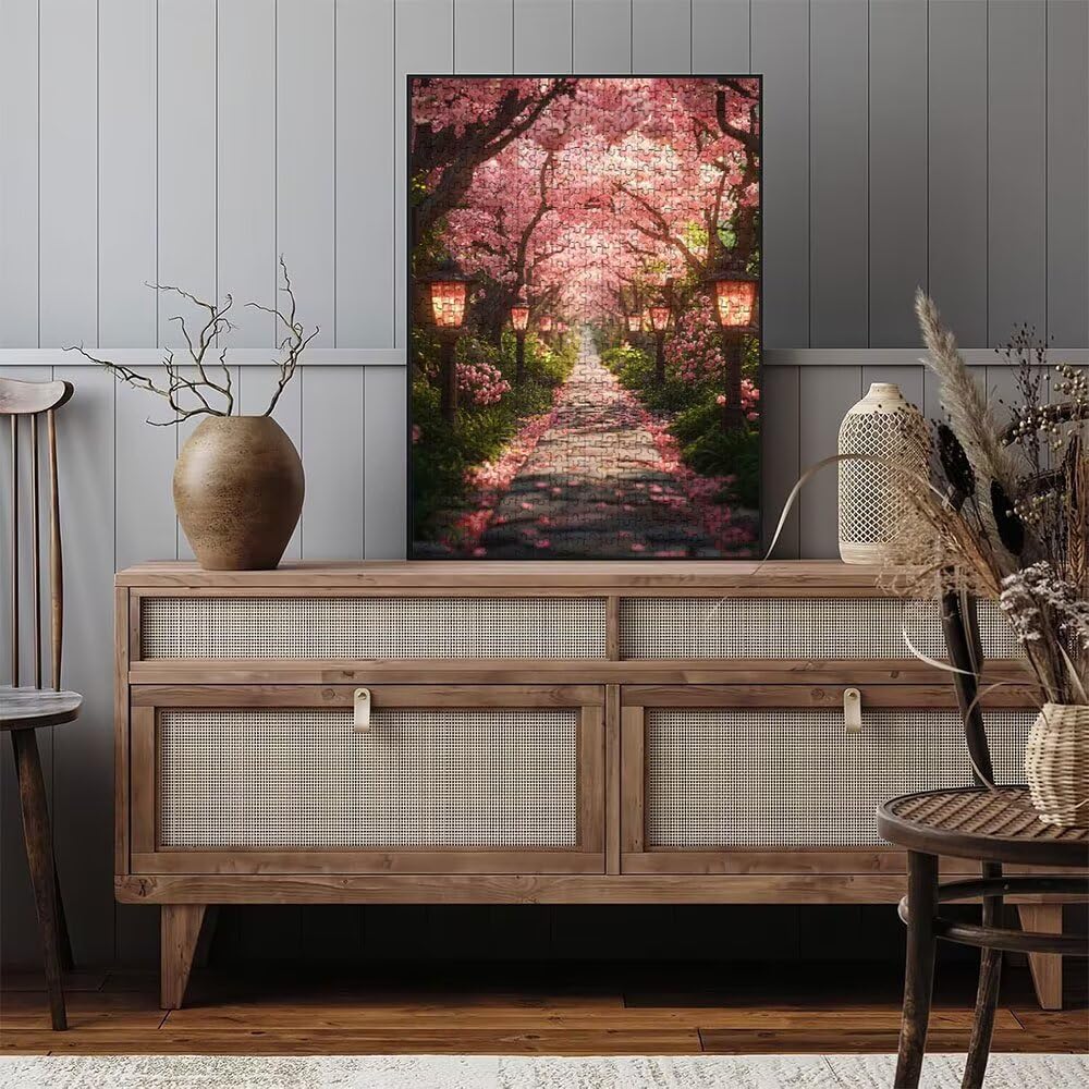 Puzzle 4000 Pezzi, Strada Peach Flower 3D Puzzle per Adulti Impegnativo, Educa Puzzles Artistico, Divertente E Stimolante Puzzles Decorativo per La Famiglia, Regalo e Decorazione Pareti DX0YL6-876