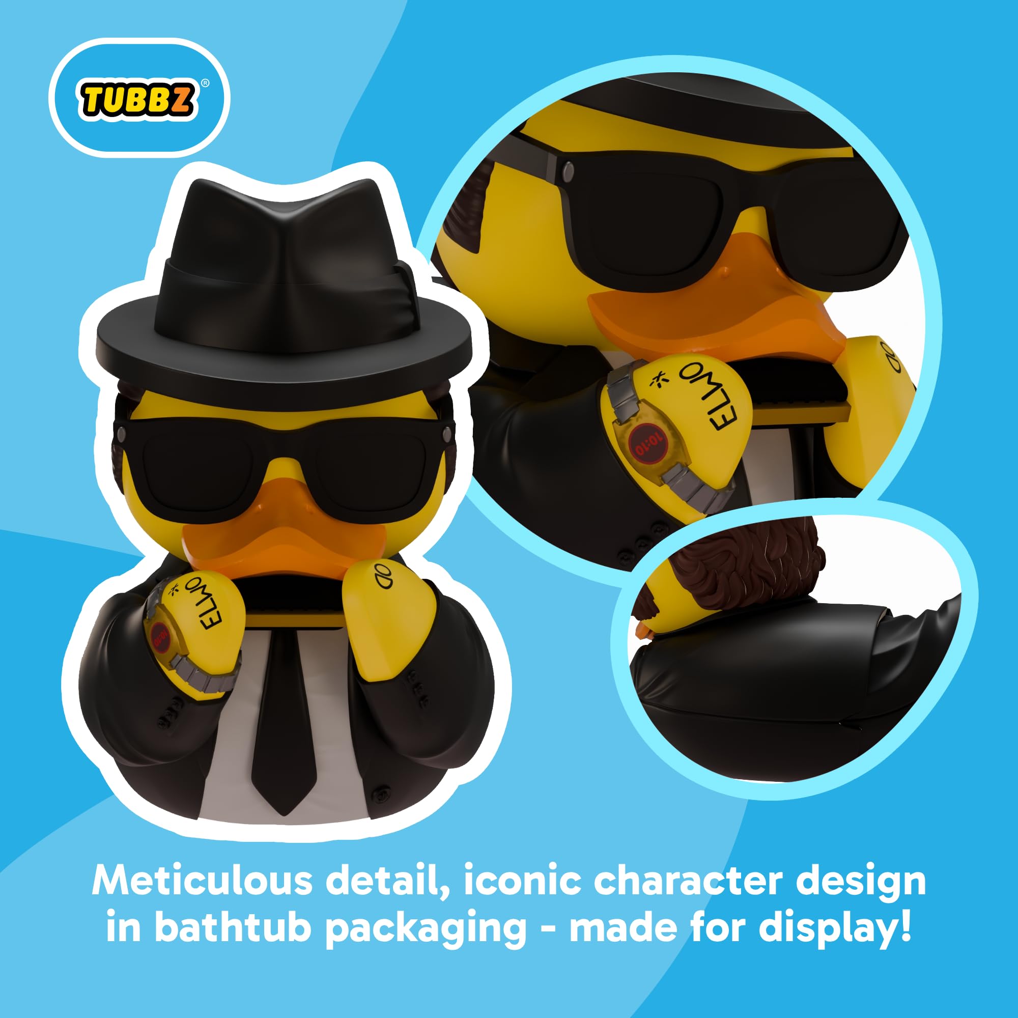 TUBBZ Sammlerausgabe: Blues Brothers – Elwood Cosplaying Gummiente Vinylfigur – Offizielle Sammelfigur für Fans von Blues Brothers - 2