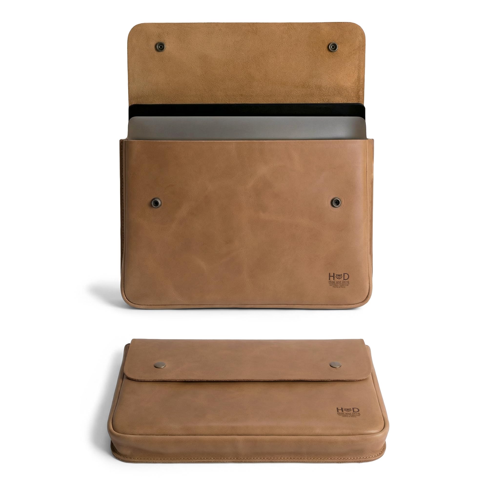 Hide &amp; Drink, Vintage Folder Document Holder, File Case, A5 Binder, Envelope Portfolio, Full Grain Leather, Handmade, Single Malt Mahogany