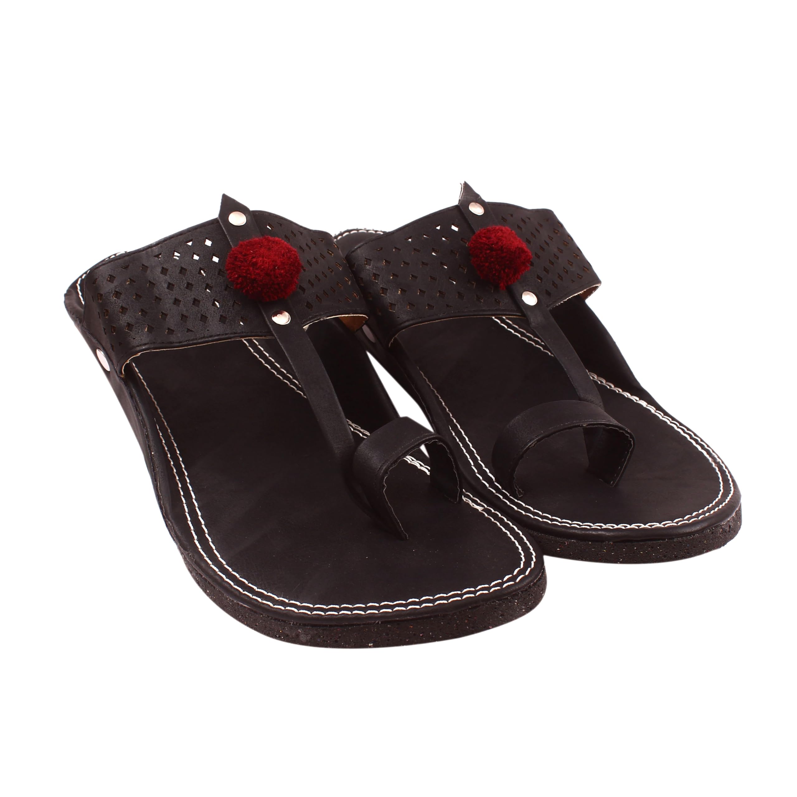Footrendz Men Kolhapuri Chappal Black Soft | Comfortable | Stylish Chappal for men new model Slippers for men Flipflops for men Chappal for boys daily use SKMCH-3603BL (10) (B0CVXQ5QZB) Amazon Price History, Amazon Price Tracker