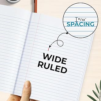 Rosmonde 1000 Pack (Pallet) Composition Notebooks Bulk, Wide Ruled, Pallet of Notebooks, 100 Sheets (200 Pages), 9-3/4 x 7-1/2, Bulk Notebooks for School, Bulk Office Notebooks, 4-7 Days Transit