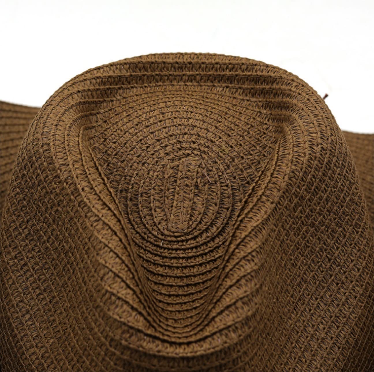 Sombrero Playa Sombrero de Paja Gorro Playa Sombrero De Paja De Panamá Natural Sombrero De Vaquero De Verano Sombrero De Sol De Playa De Ala Ancha Sombrero de Sol ( Blue : Bruin , Size : 56-58cm )