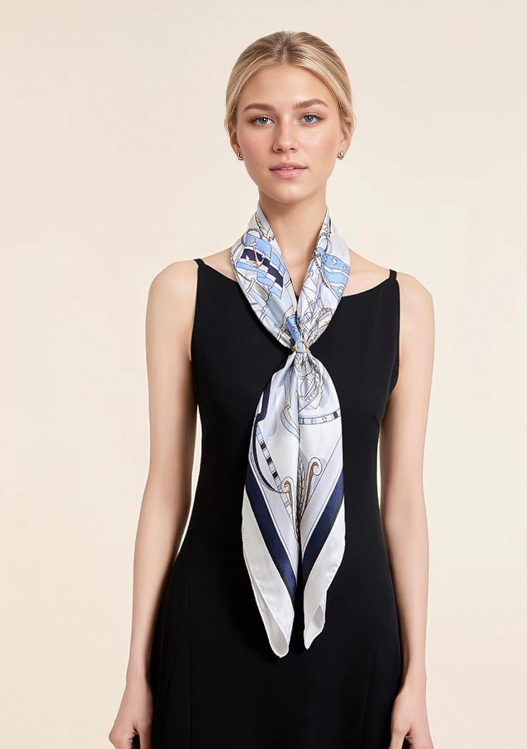 ANDANTINO 100% Pure Mulberry Silk Scarf 35" Large Square Lightweight Headscarf –Women’s Hair Wraps-With Gift Packed - Image 5